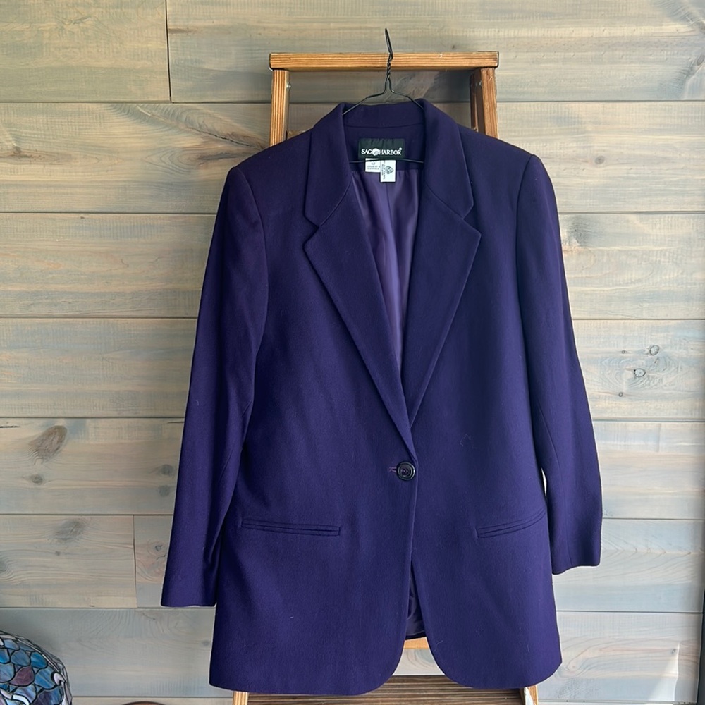 Vintage Sag Harbor Royal Purple Blazer 12